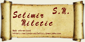 Selimir Miletić vizit kartica